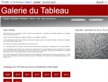 Tablet Screenshot of galeriedutableau.org